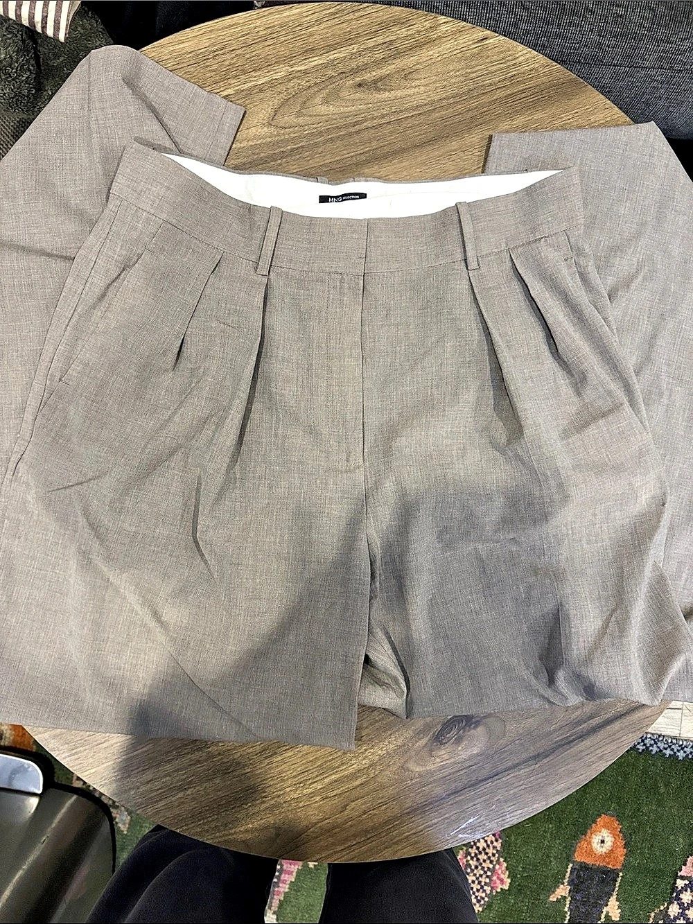 Mango Gray Tailored Trousers Size 10 Like New